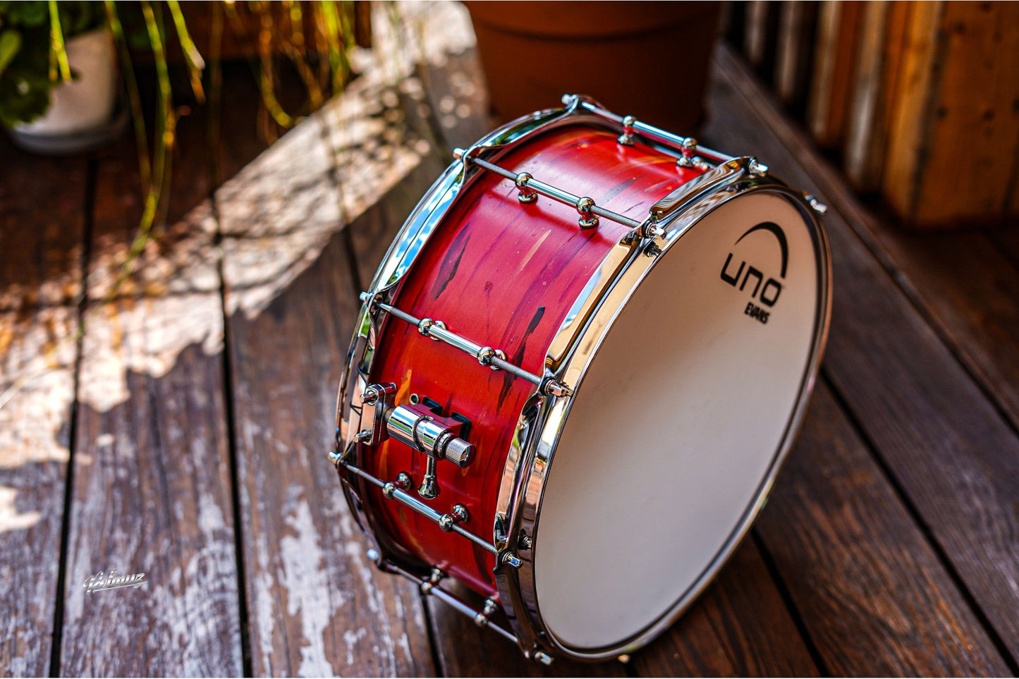 Polmuz model 1 Maple 14x6,5 Snare - Cosmic Red Artist - B-Stock — zdjęcie 8