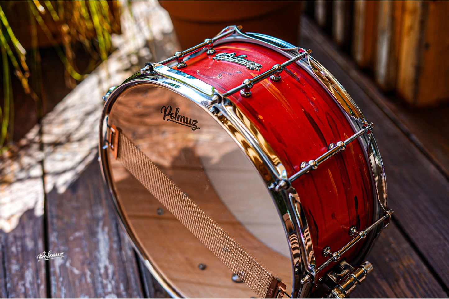 Polmuz model 1 Maple 14x6,5 Snare - Cosmic Red Artist - B-Stock — zdjęcie 3