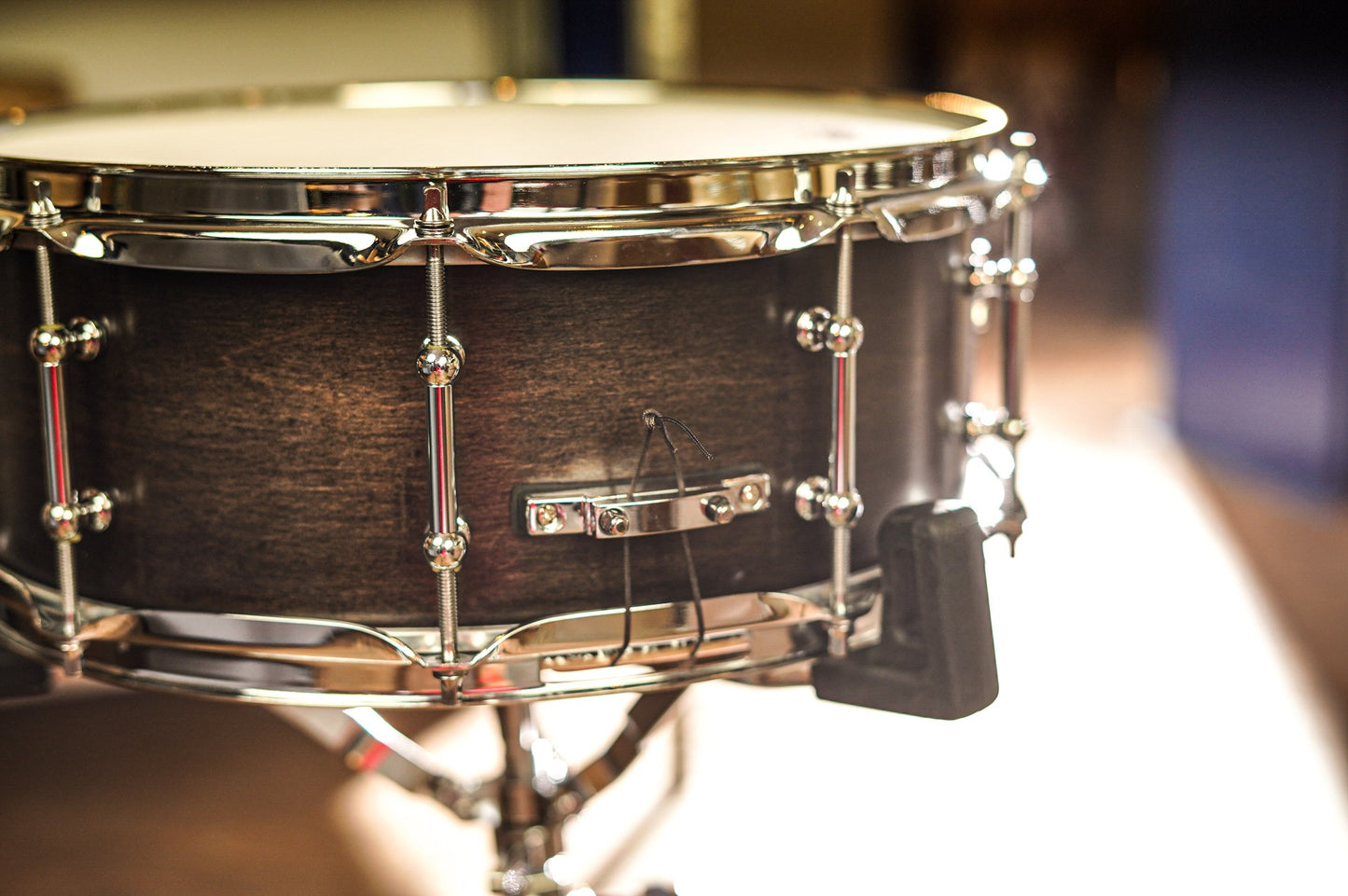 Polmuz model 1 Maple 14x6,5 Snare Satin Black Fade made in Poland — zdjęcie 13