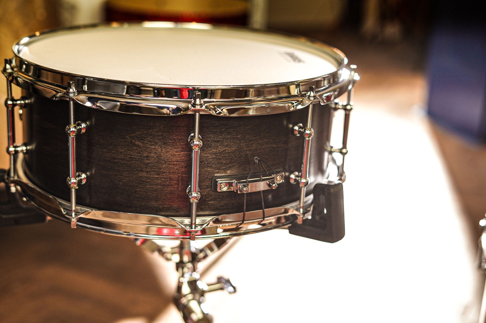 Polmuz model 1 Maple 14x6,5 Snare Satin Black Fade made in Poland — zdjęcie 14