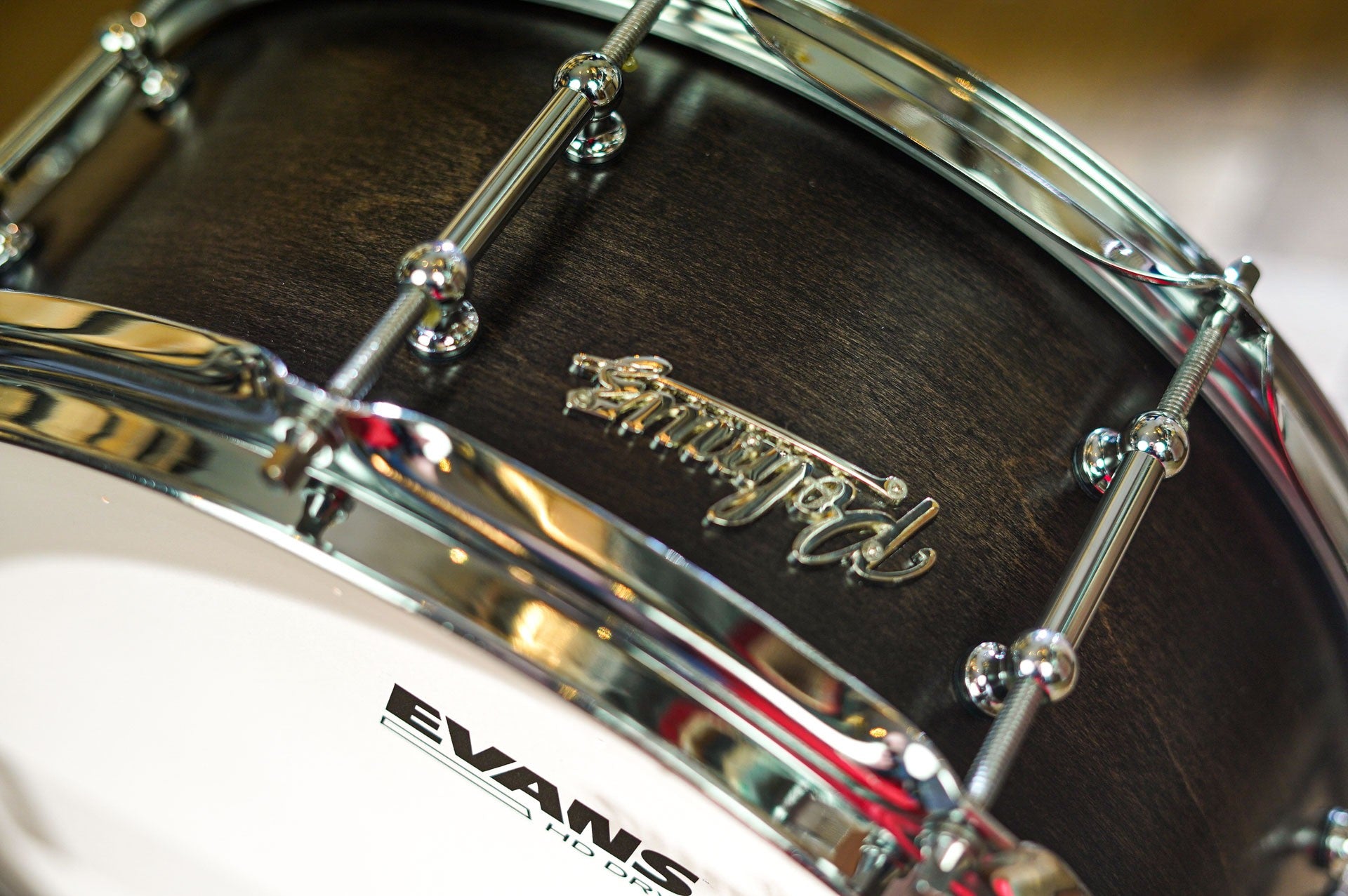 Polmuz model 1 Maple 14x6,5 Snare Satin Black Fade made in Poland — zdjęcie 3