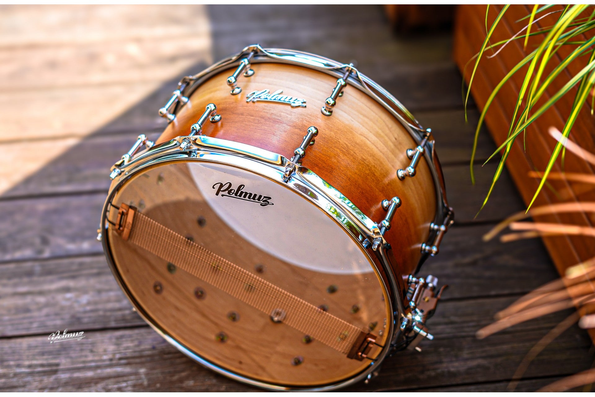 Polmuz model 1 Maple 14x8 Marching Snare - werbel marszowy satin natural made in Poland — zdjęcie 2