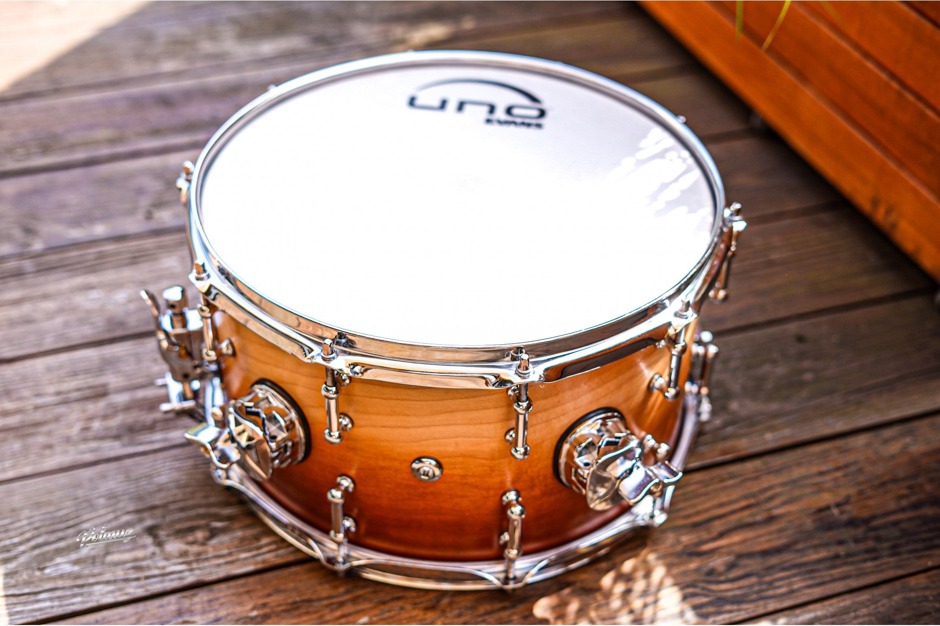 Polmuz model 1 Maple 14x8 Marching Snare - werbel marszowy satin natural made in Poland — zdjęcie 4