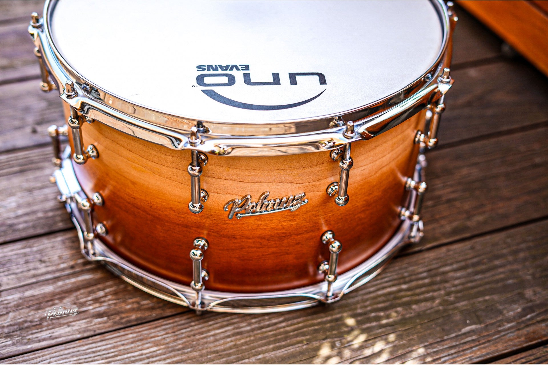 Polmuz model 1 Maple 14x8 Marching Snare - werbel marszowy satin natural made in Poland — zdjęcie 3