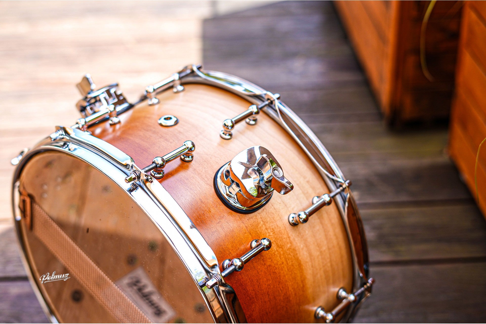 Polmuz model 1 Maple 14x8 Marching Snare - werbel marszowy satin natural made in Poland — zdjęcie 6