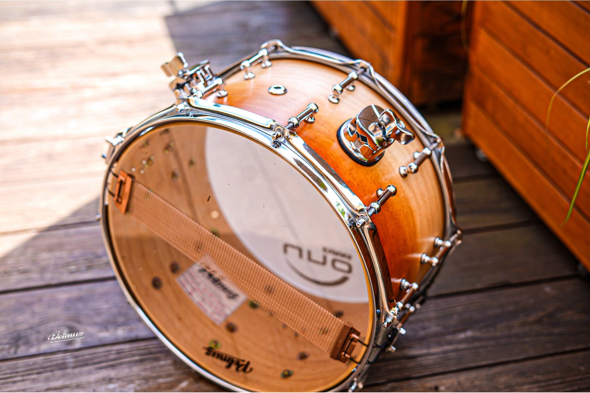 Polmuz model 1 Maple 14x8 Marching Snare - werbel marszowy satin natural made in Poland — zdjęcie 5