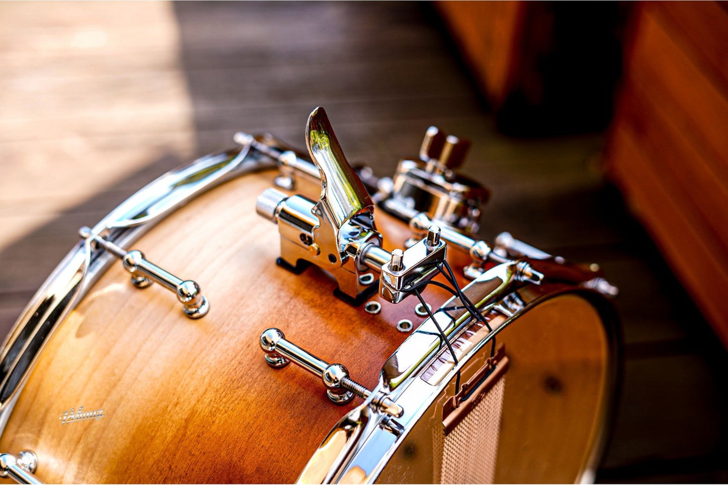 Polmuz model 1 Maple 14x8 Marching Snare - werbel marszowy satin natural made in Poland — zdjęcie 11