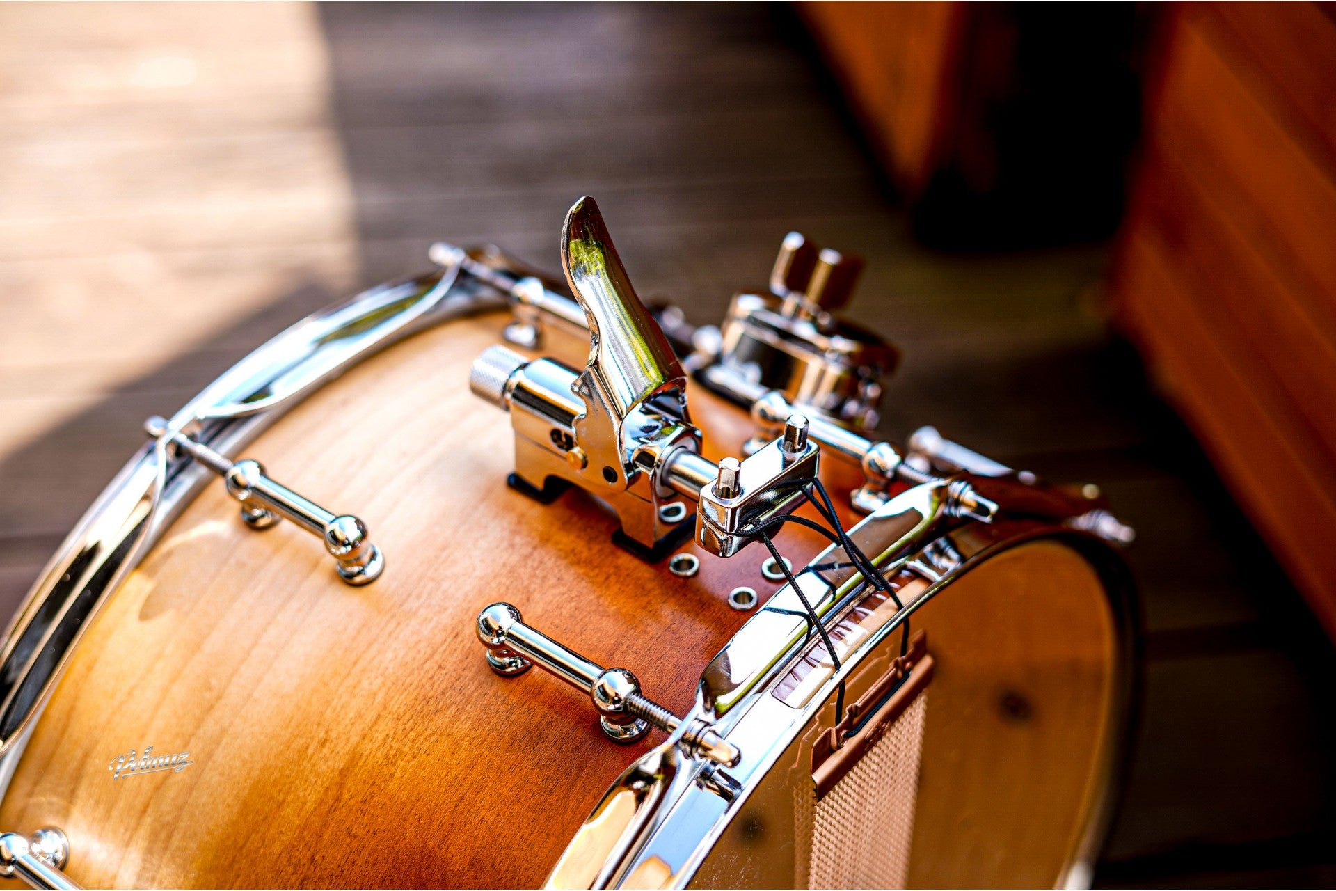 Polmuz model 1 Maple 14x8 Marching Snare - werbel marszowy satin natural made in Poland — zdjęcie 11