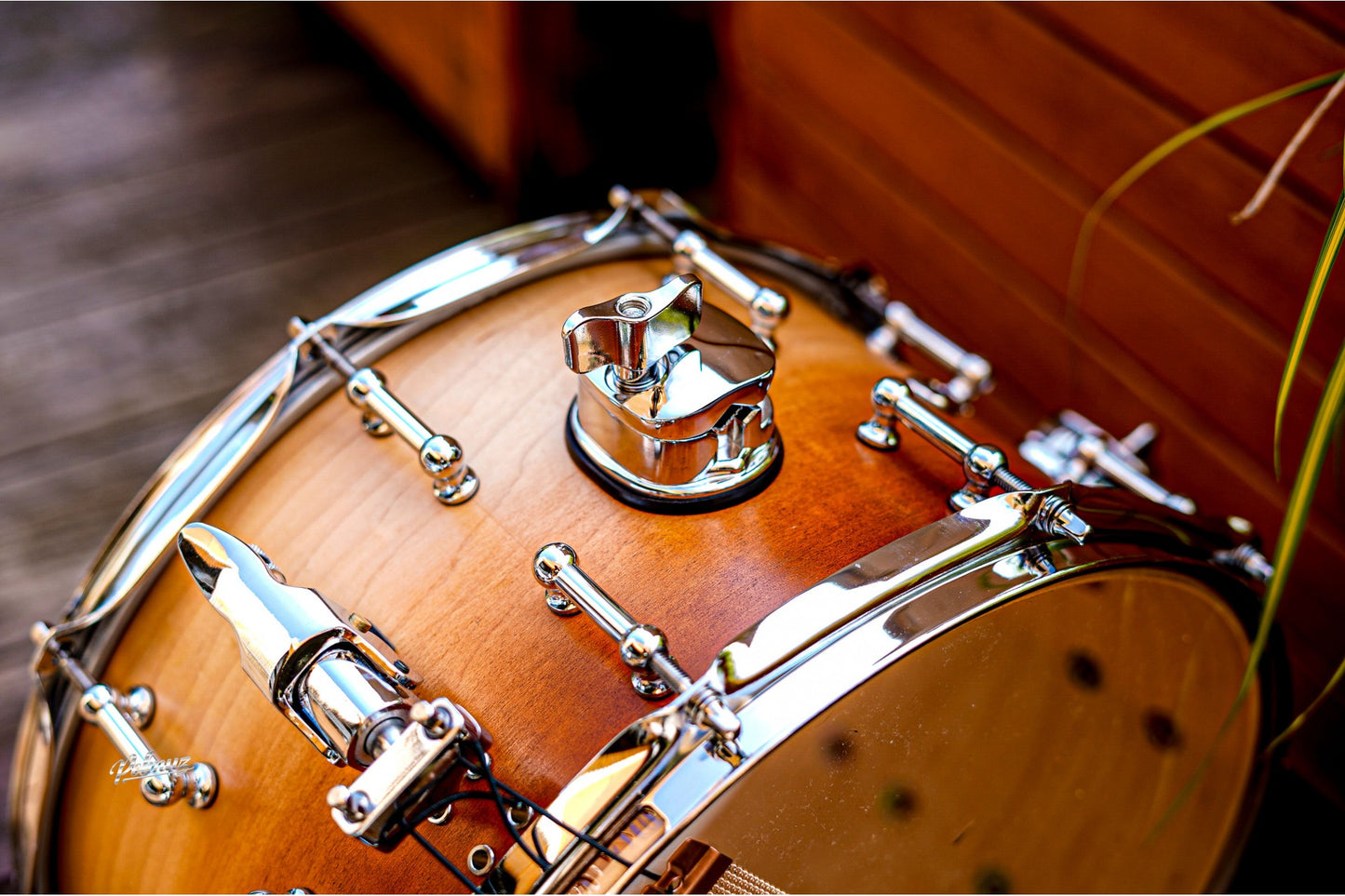 Polmuz model 1 Maple 14x8 Marching Snare - werbel marszowy satin natural made in Poland — zdjęcie 9