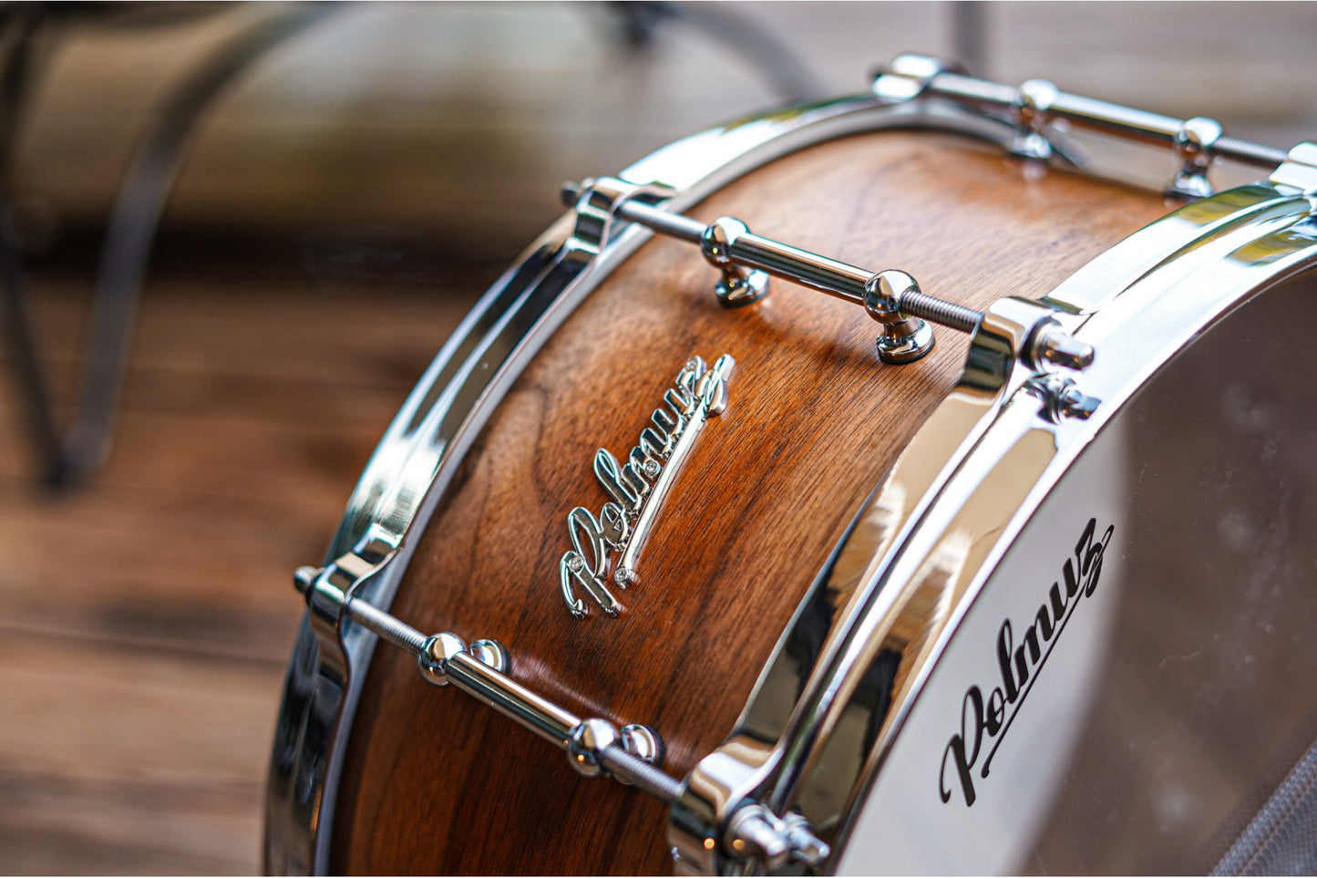 Polmuz model 1 Snare Drum 14x6 Walnut 7ply, 7.5mm - Natural walnut fade