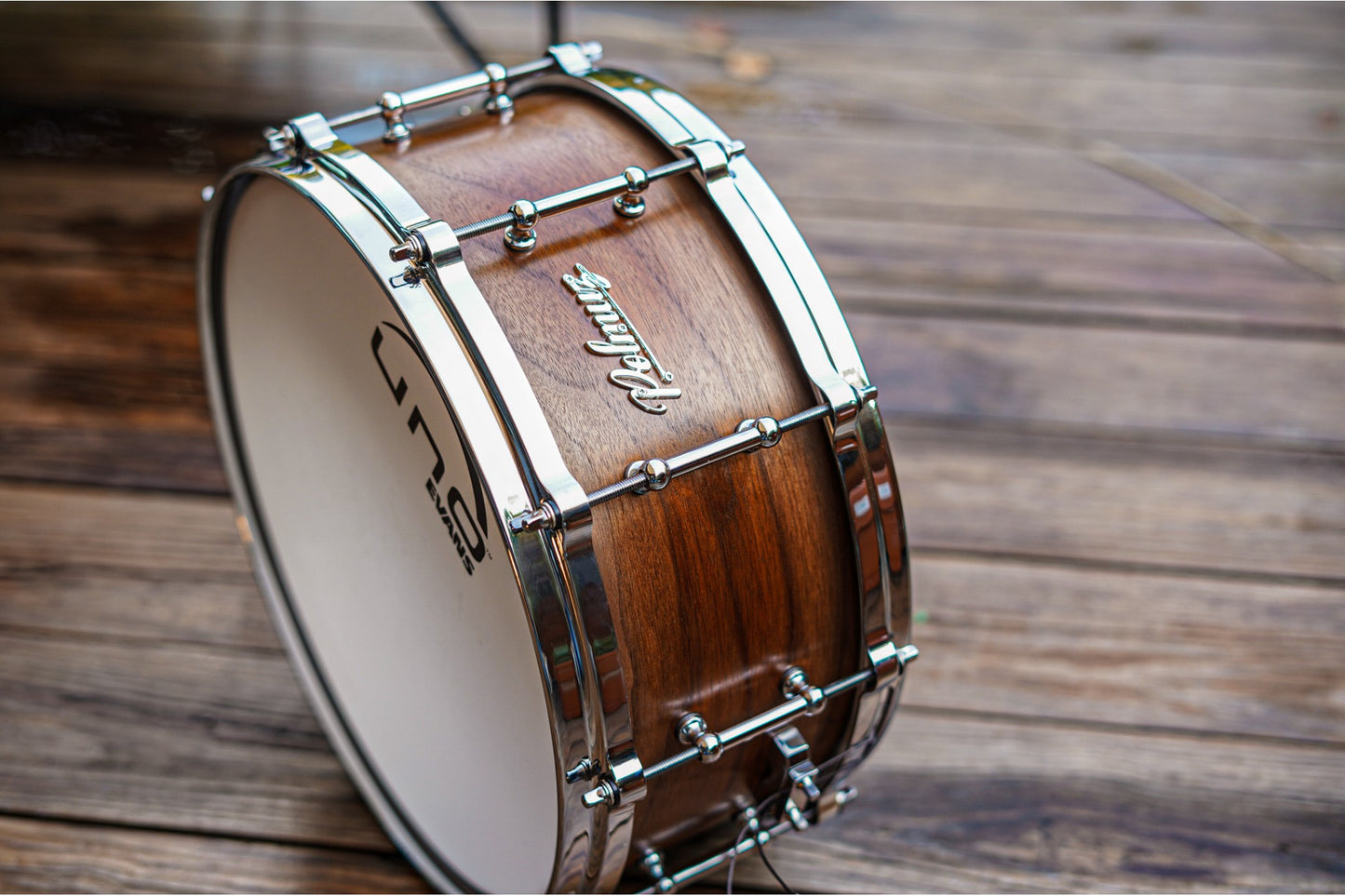 Polmuz model 1 Snare Drum 14x6 Walnut 7ply, 7.5mm - Natural walnut fade