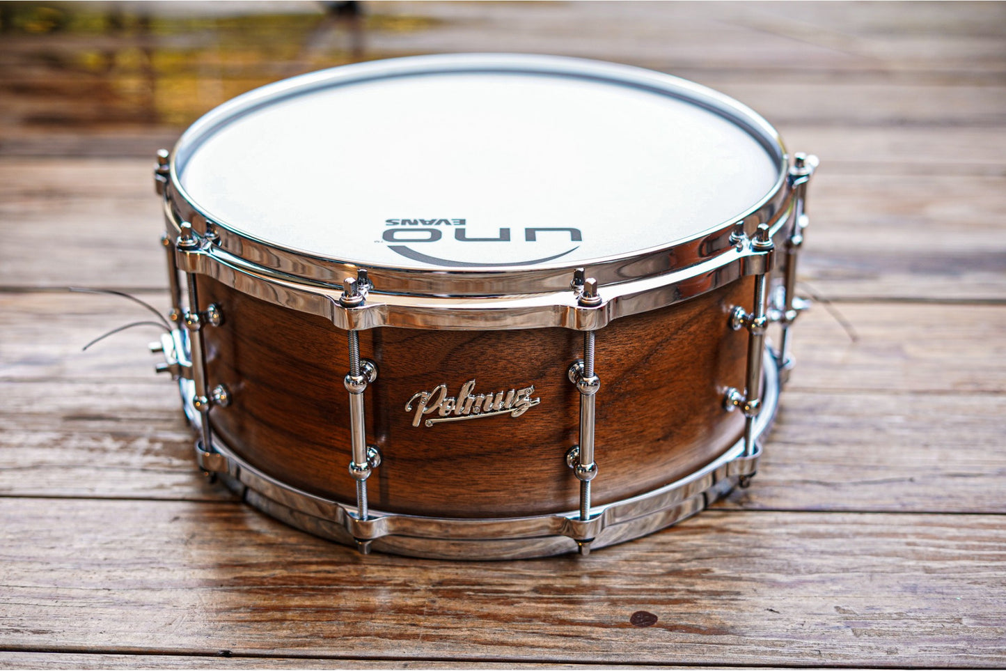 Polmuz model 1 Snare Drum 14x6 Walnut 7ply, 7.5mm - Natural walnut fade