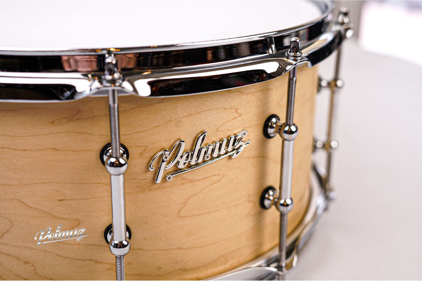 Polmuz model 2 Maple 14x5,5 Snare satin natural made in Poland — zdjęcie 3