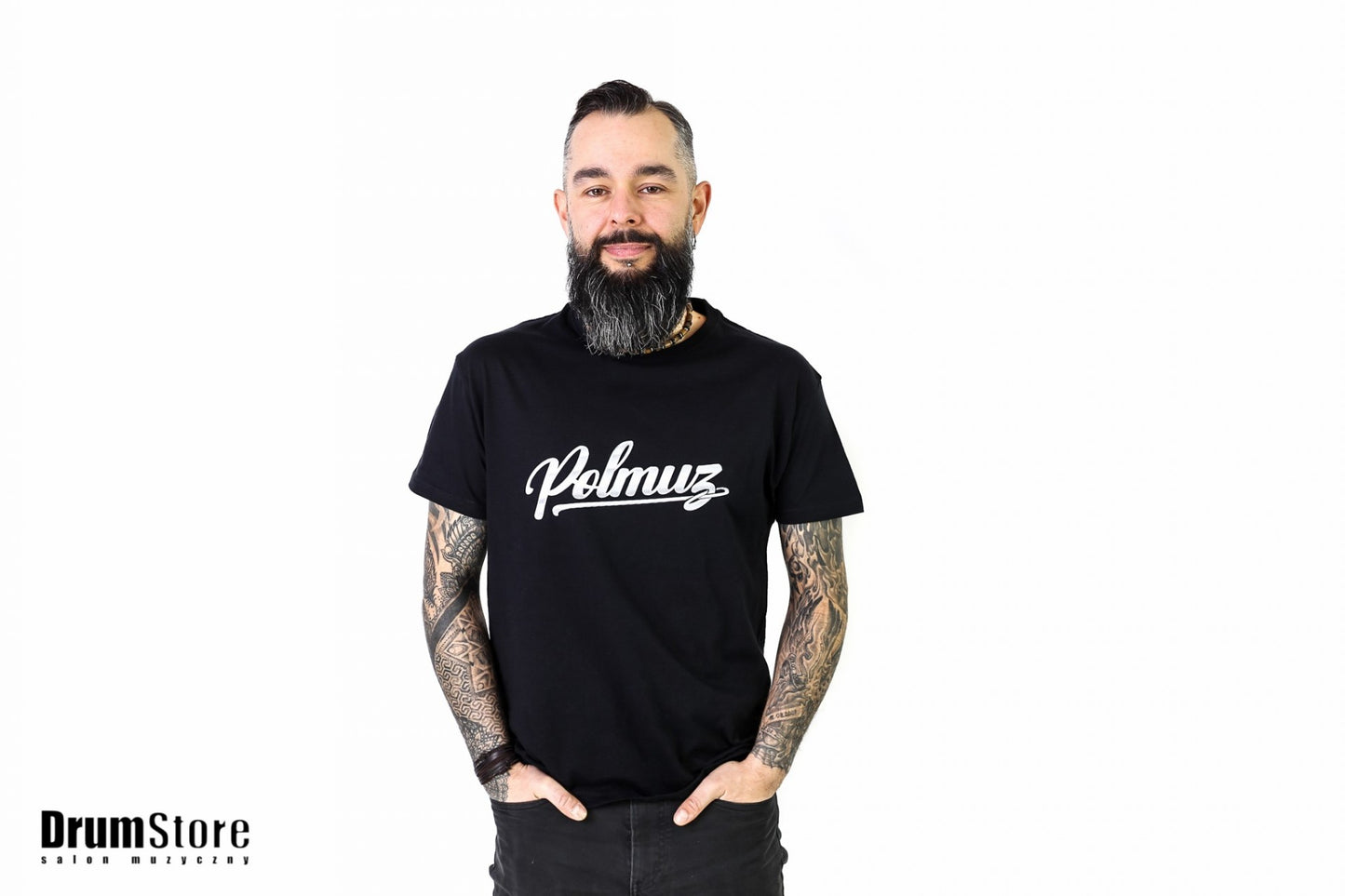 Polmuz T-shirt - czarny rozm. XL — zdjęcie 2
