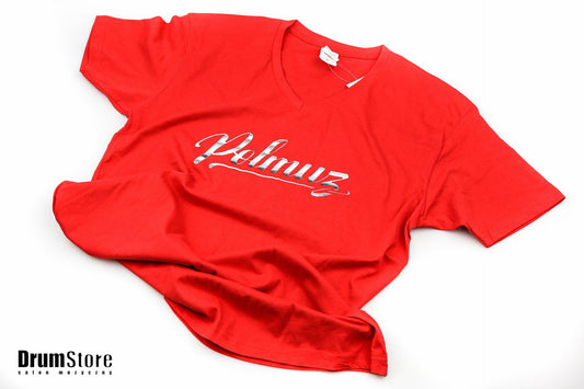 Polmuz T-shirt V-neck - czerwony - rozm. L