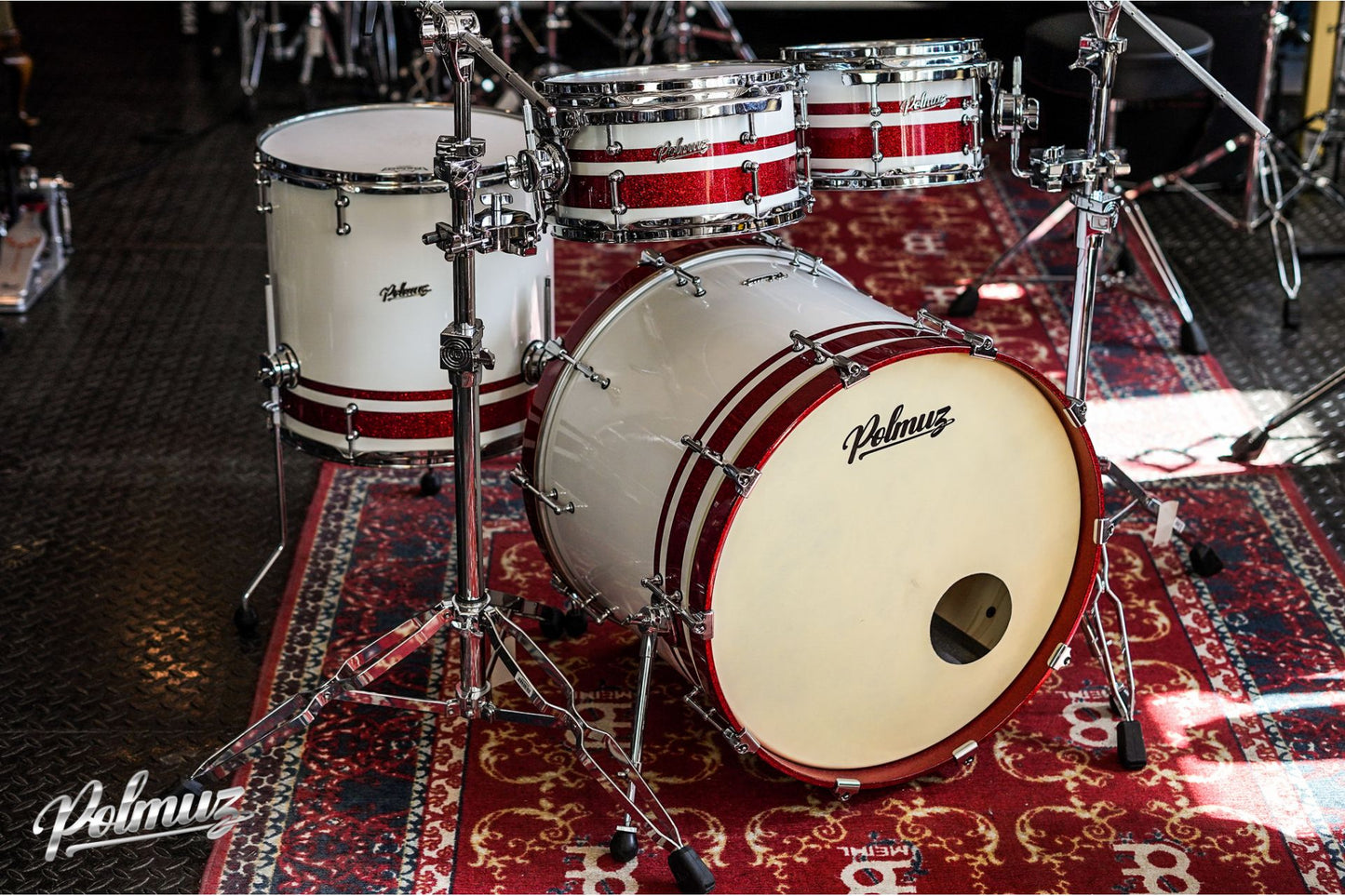Polmuz Tulipwood (22/10/12/16) Gloss White/Double Red Sparkle Stripe — zdjęcie 11