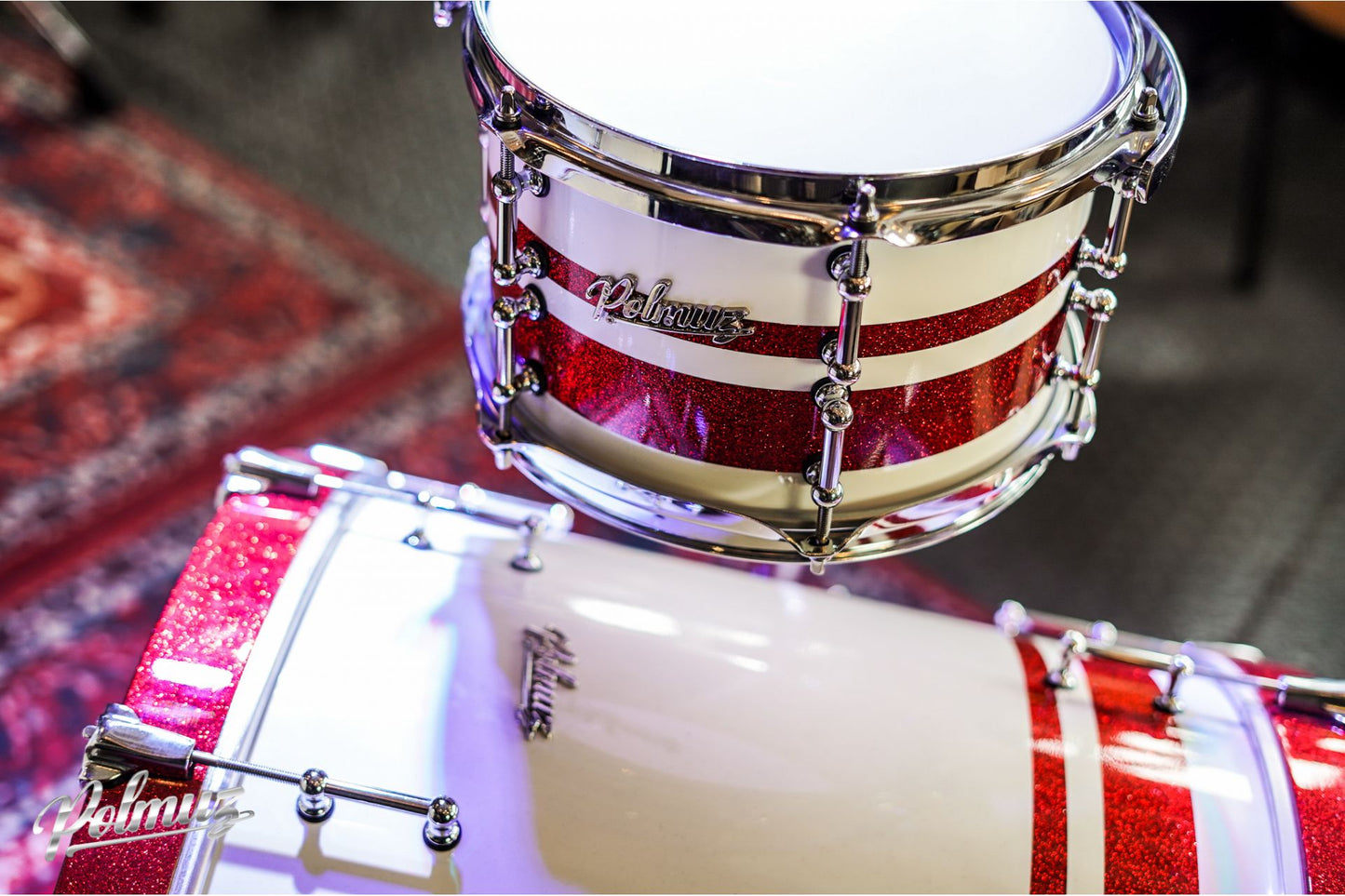 Polmuz Tulipwood (22/10/12/16) Gloss White/Double Red Sparkle Stripe — zdjęcie 6