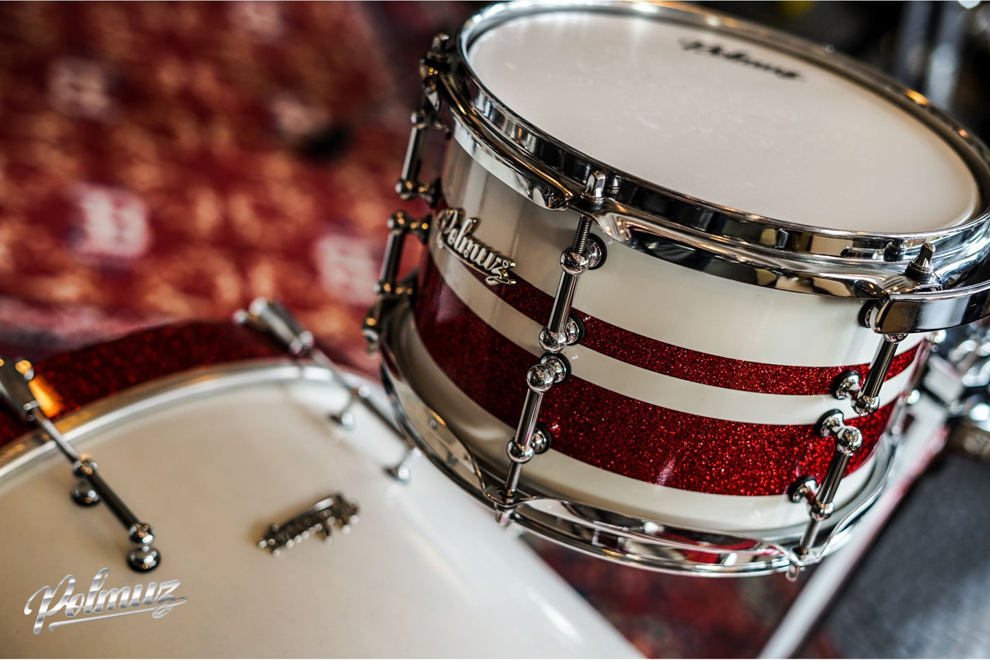 Polmuz Tulipwood (22/10/12/16) Gloss White/Double Red Sparkle Stripe — zdjęcie 9