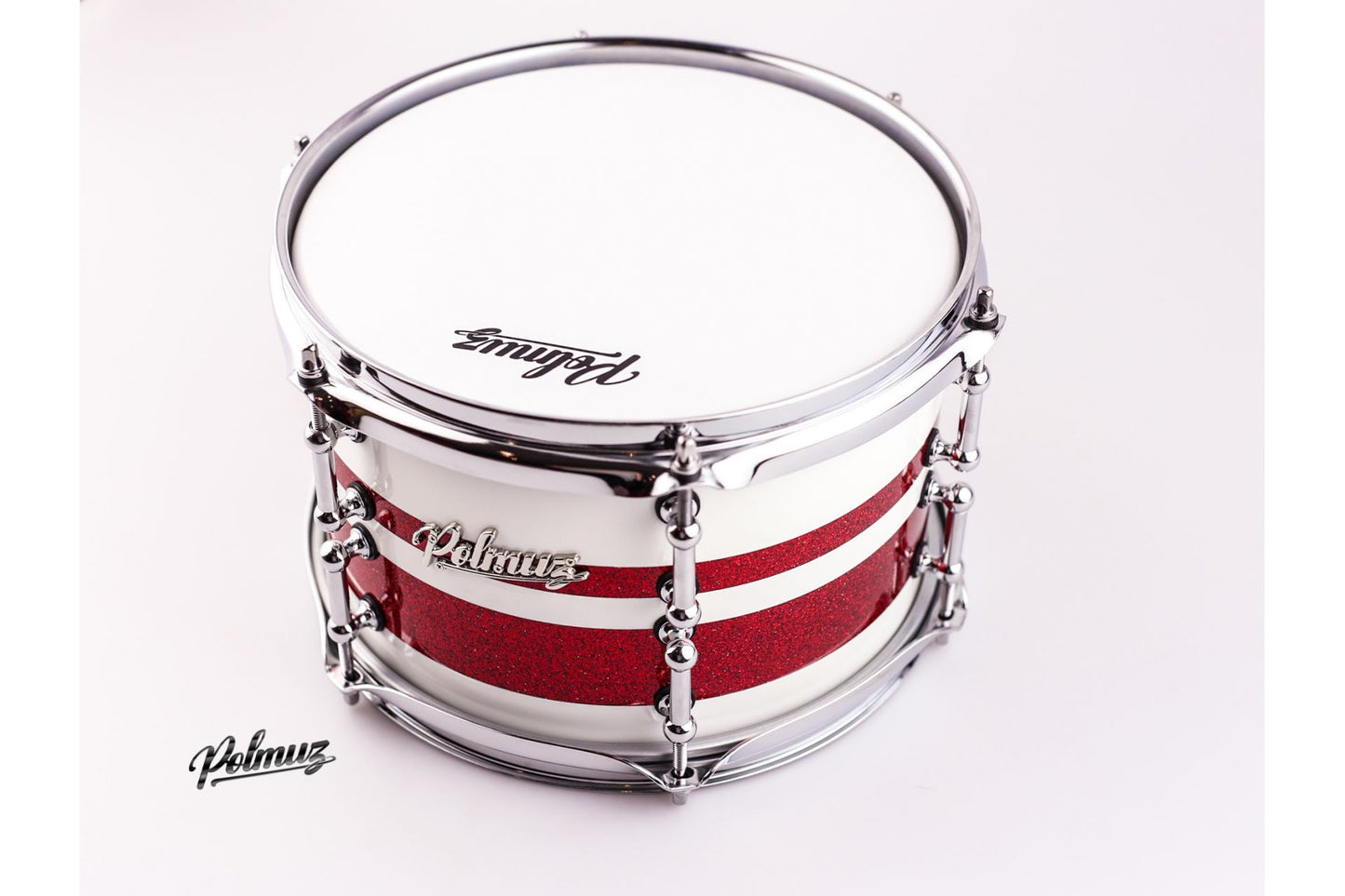 Polmuz Tulipwood (22/10/12/16) Gloss White/Double Red Sparkle Stripe — zdjęcie 2