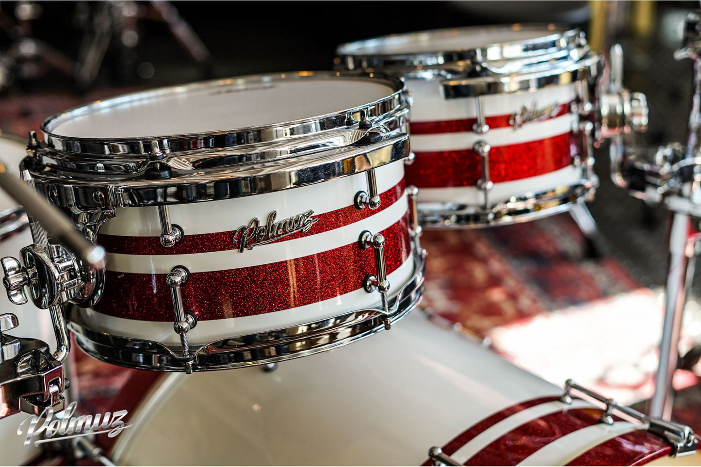 Polmuz Tulipwood (22/10/12/16) Gloss White/Double Red Sparkle Stripe — zdjęcie 12