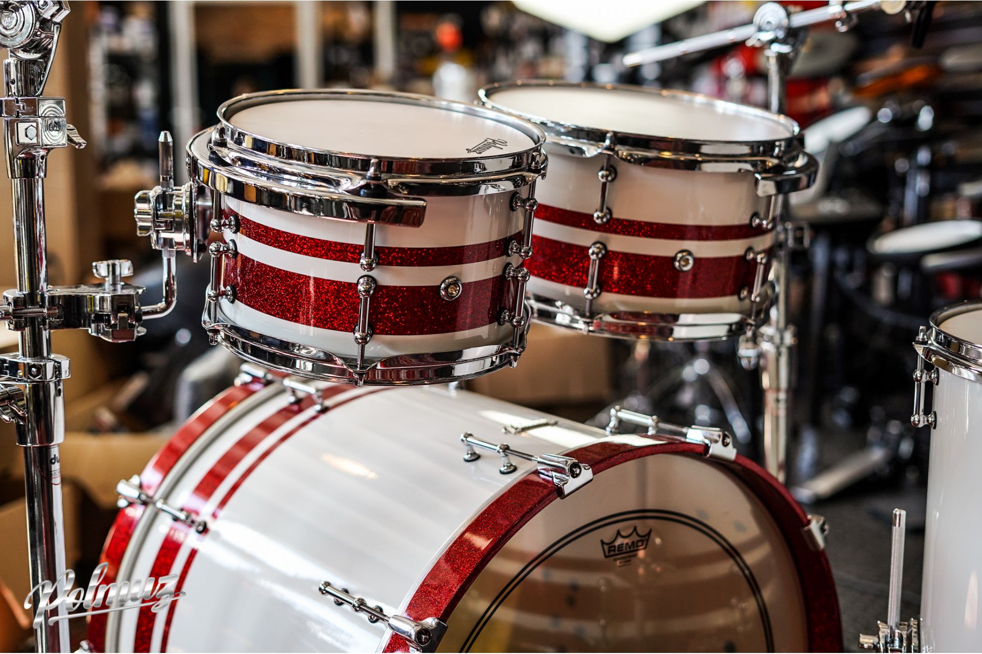 Polmuz Tulipwood (22/10/12/16) Gloss White/Double Red Sparkle Stripe — zdjęcie 13