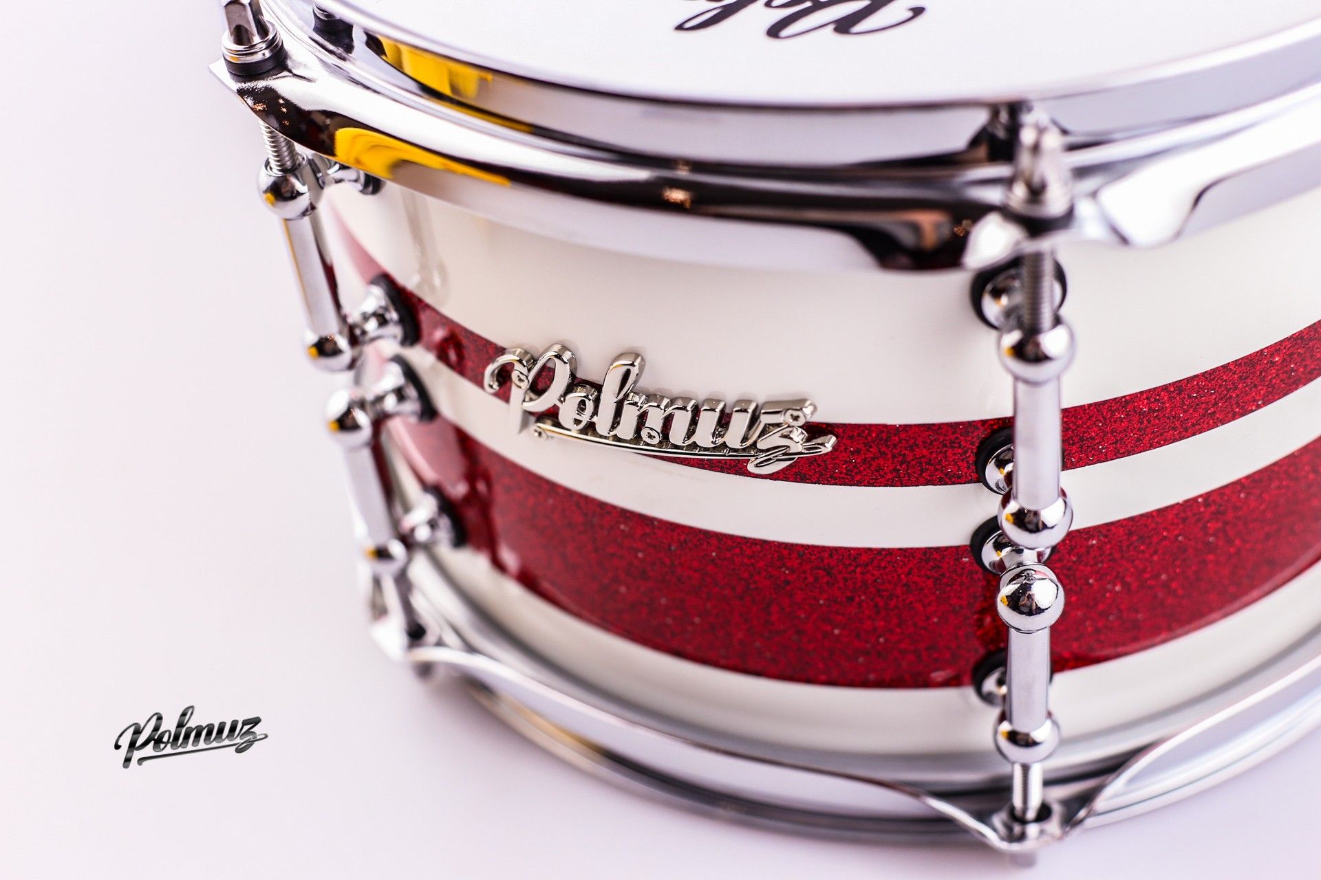 Polmuz Tulipwood (22/10/12/16) Gloss White/Double Red Sparkle Stripe — zdjęcie 3