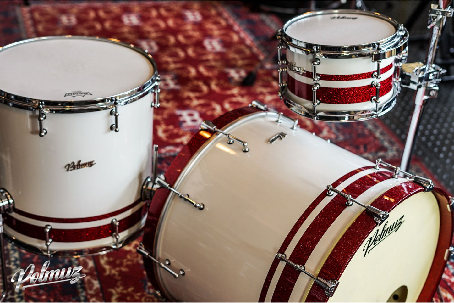 Polmuz Tulipwood (22/10/12/16) Gloss White/Double Red Sparkle Stripe — zdjęcie 10