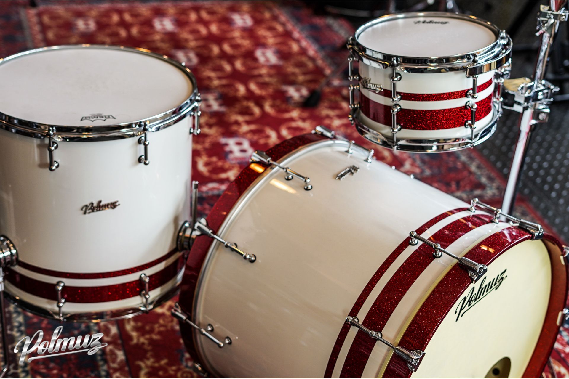 Polmuz Tulipwood (22/10/12/16) Gloss White/Double Red Sparkle Stripe — zdjęcie 10
