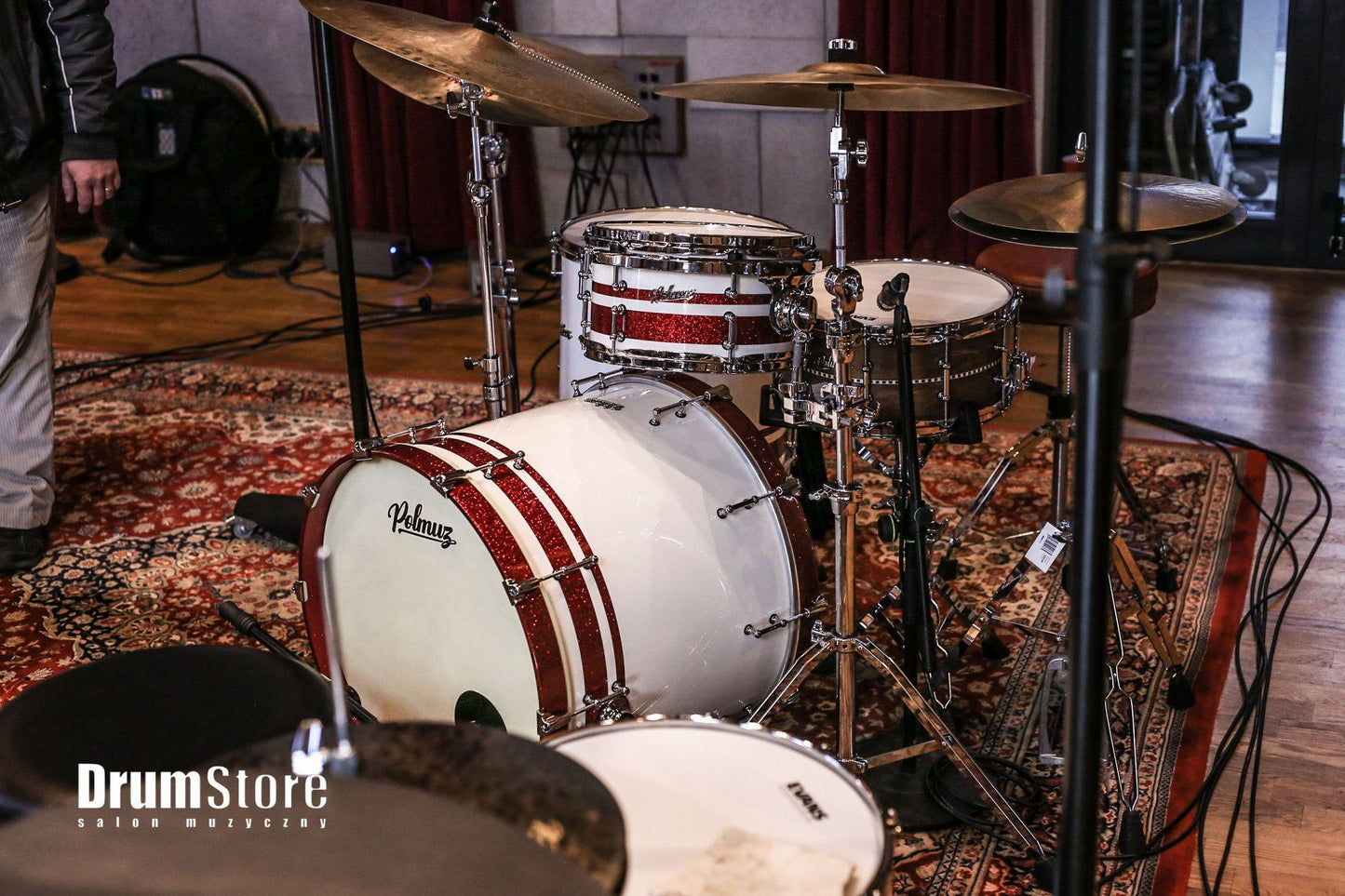 Polmuz Tulipwood (22/10/12/16) Gloss White/Double Red Sparkle Stripe — zdjęcie 4