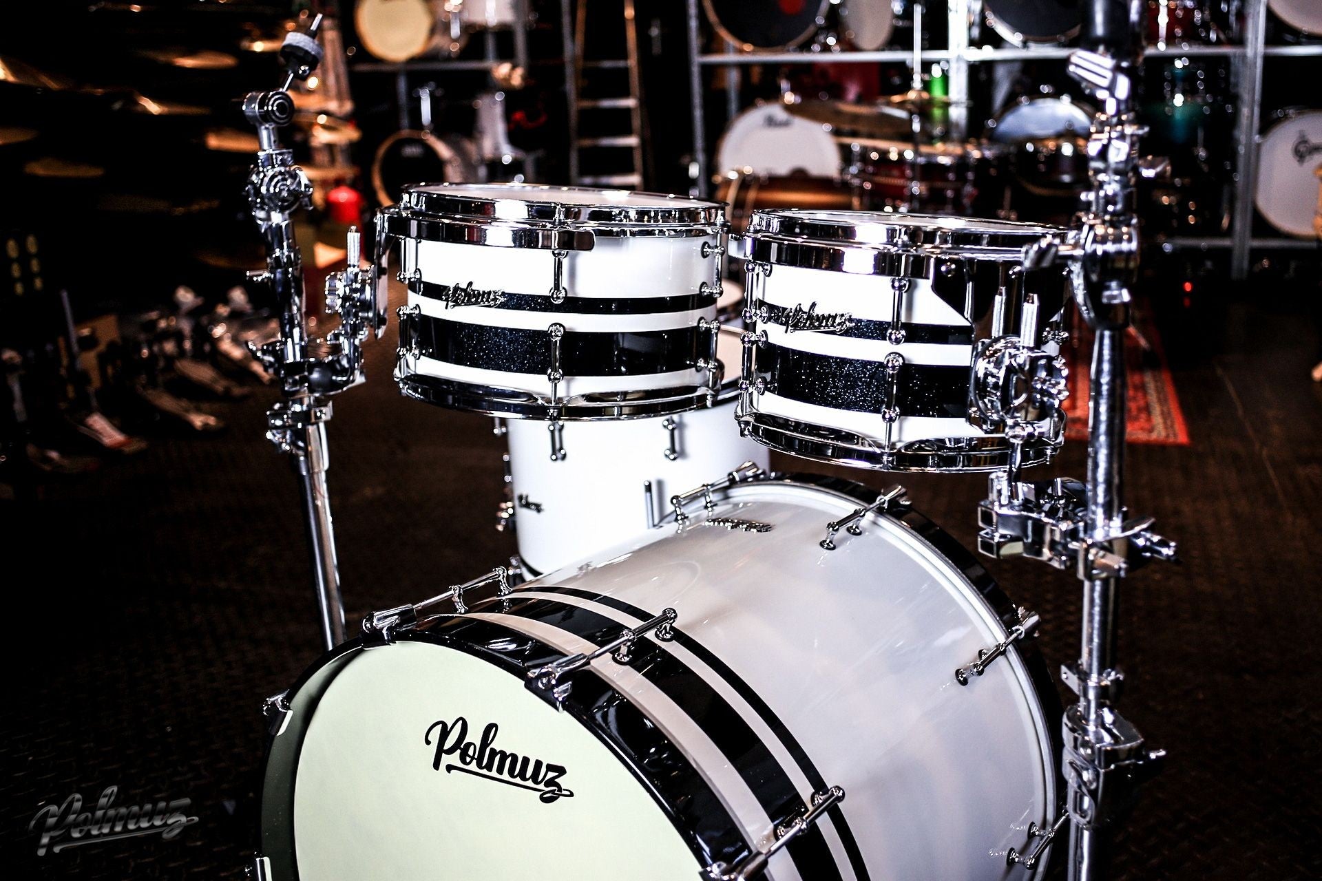 Polmuz Walnut (22/10/12/14/16) Gloss White/Double Black Sparkle Stripe - Rezerwacja — zdjęcie 9
