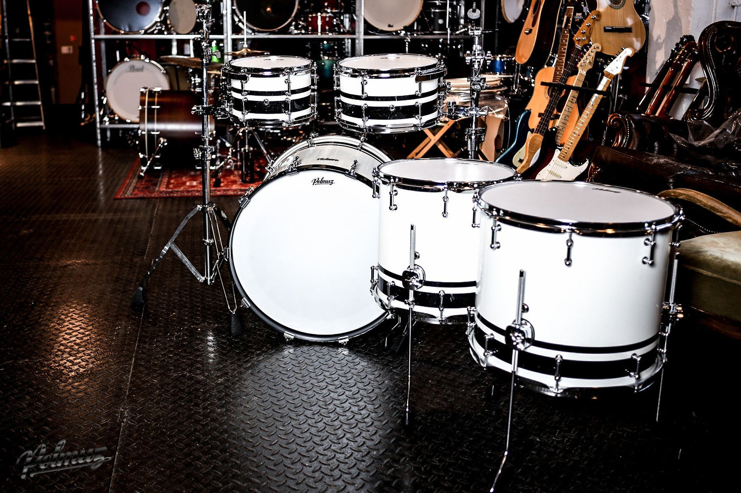 Polmuz Walnut (22/10/12/14/16) Gloss White/Double Black Sparkle Stripe - Rezerwacja — zdjęcie 5