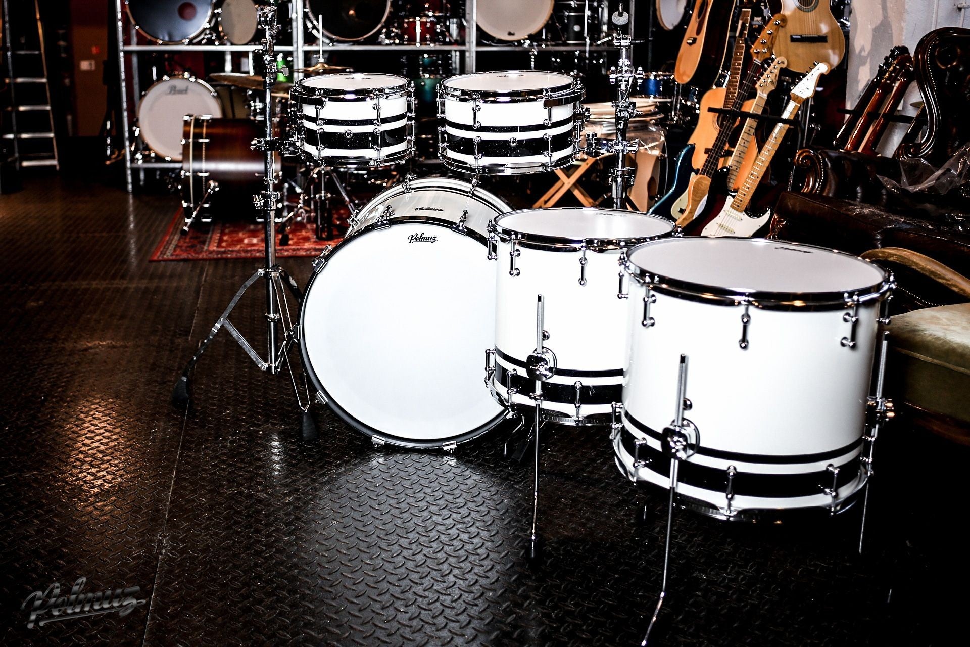 Polmuz Walnut (22/10/12/14/16) Gloss White/Double Black Sparkle Stripe - Rezerwacja — zdjęcie 5