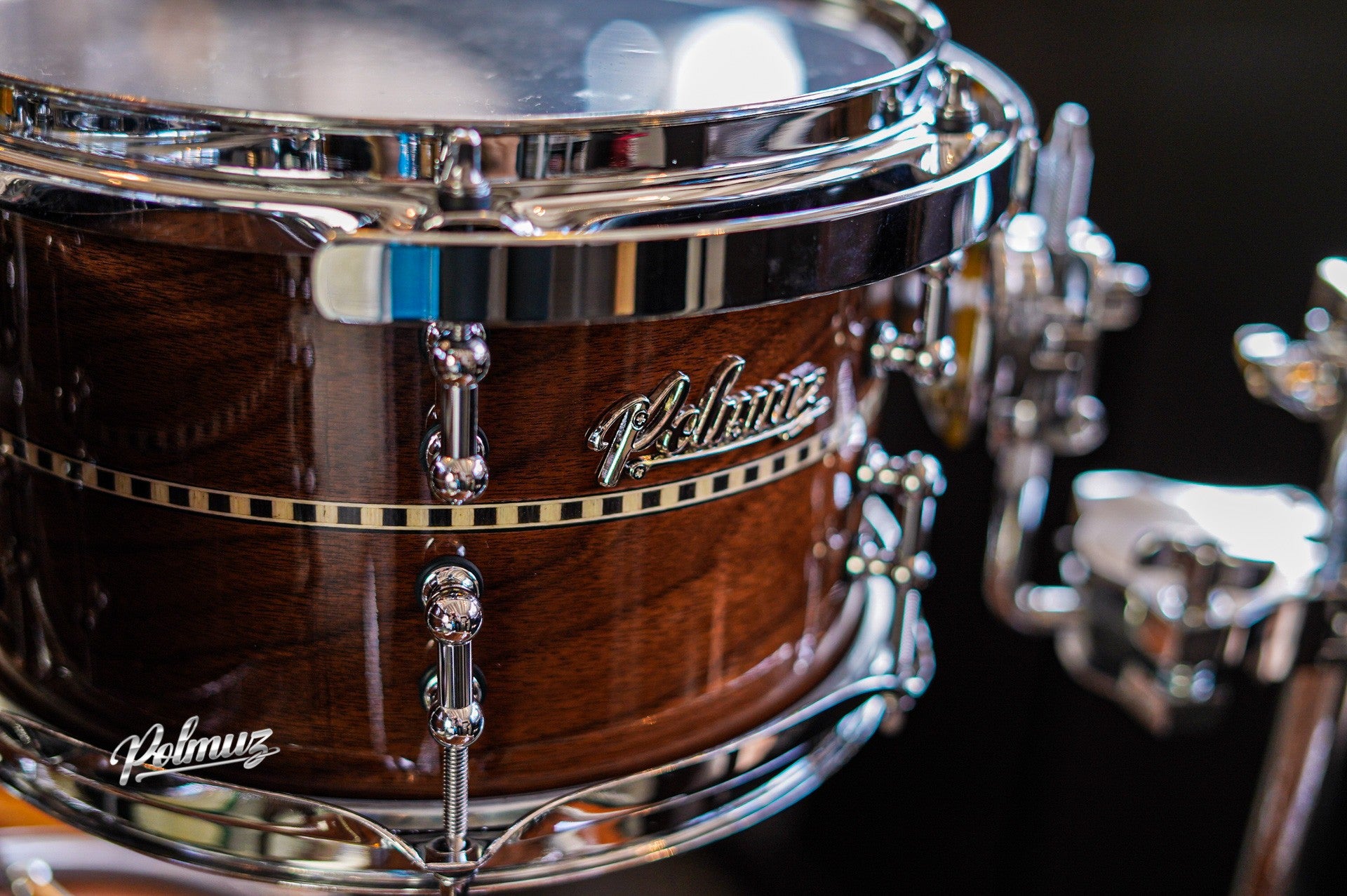 Polmuz Walnut 22/10/12/16 Gloss Natural Walnut with Wood Inlay Stripe centered — zdjęcie 7