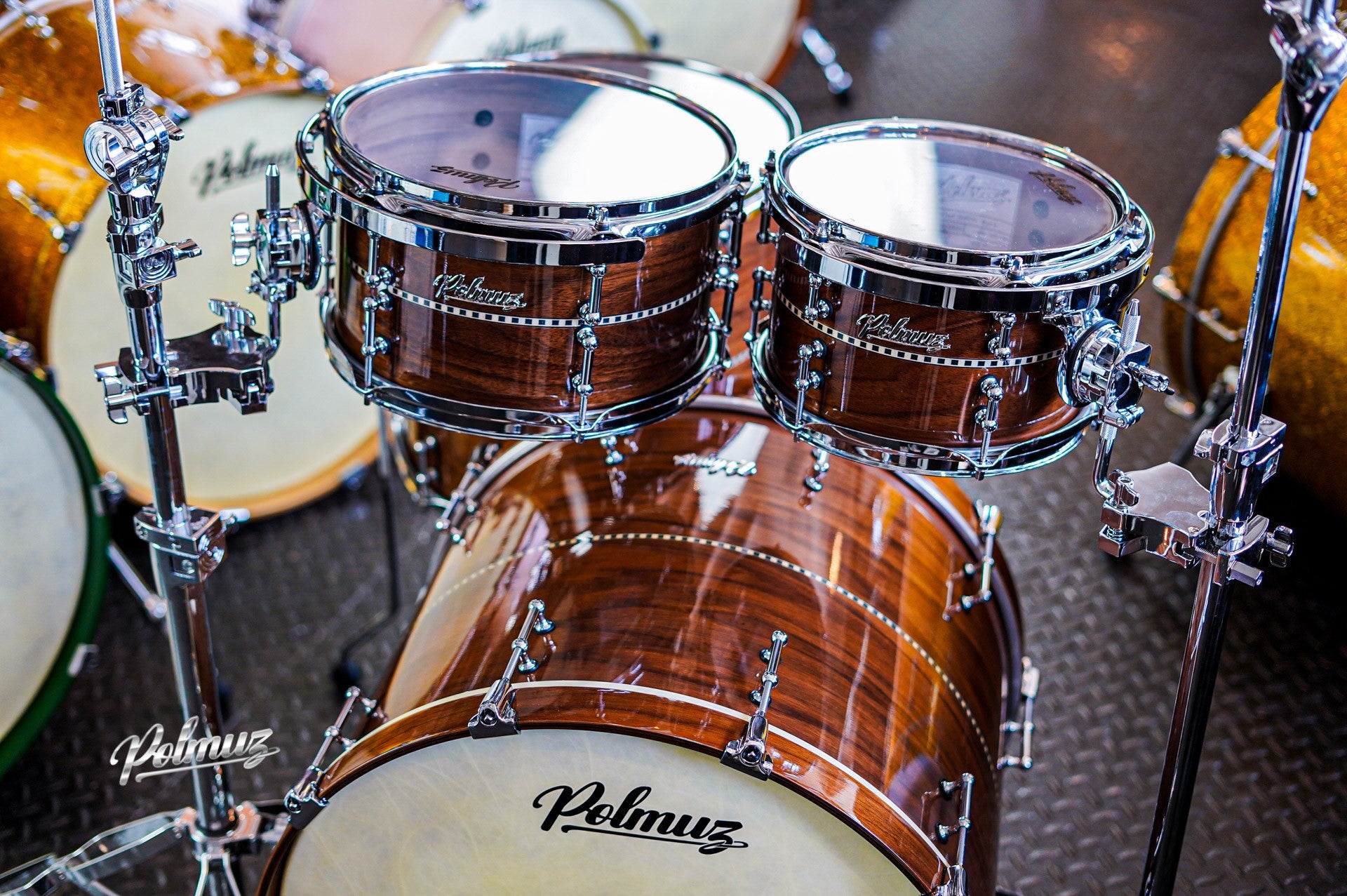 Polmuz Walnut 22/10/12/16 Gloss Natural Walnut with Wood Inlay Stripe centered — zdjęcie 3