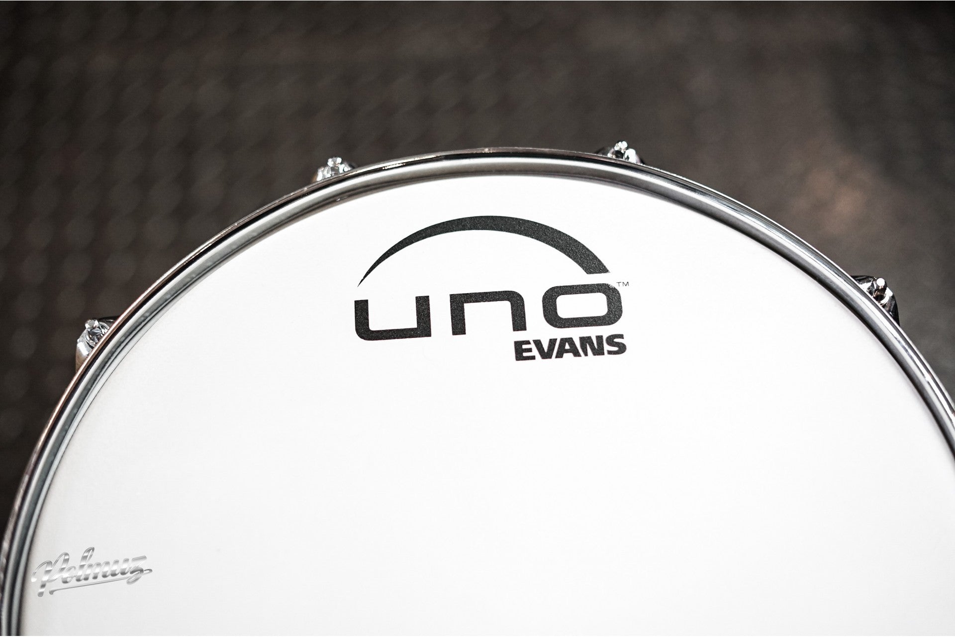 Polmuz Walnut Inlayed Snare 14x6.5 Gloss White/Double Black Sparklestripe (Big Flake-BOTOM) — zdjęcie 5