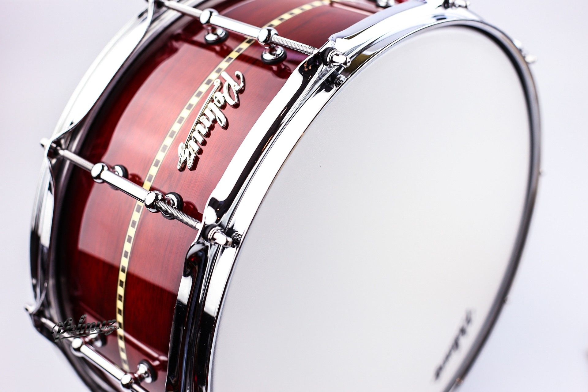 Polmuz Walnut Snare (13x6.5) - Sun Brust with Wood Inlay Stripe - NIEPRODUKOWANY — zdjęcie 5
