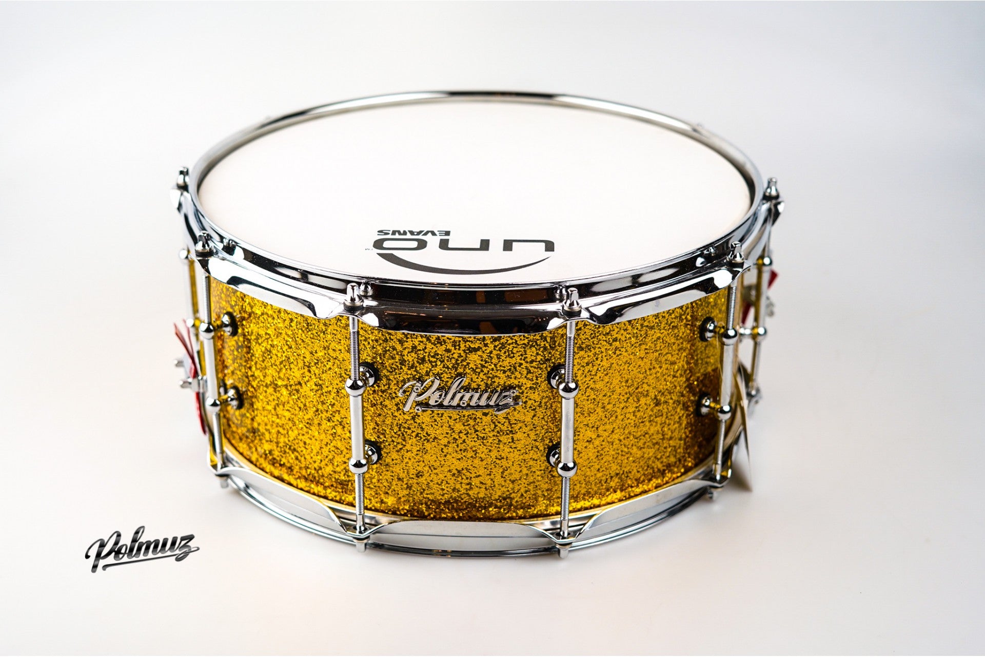 Polmuz Walnut Snare 14x6.5  Gold Sparkle WARP — zdjęcie 4