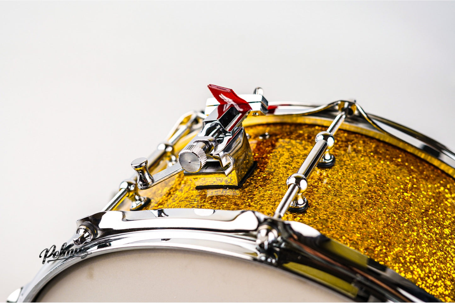Polmuz Walnut Snare 14x6.5  Gold Sparkle WARP — zdjęcie 7