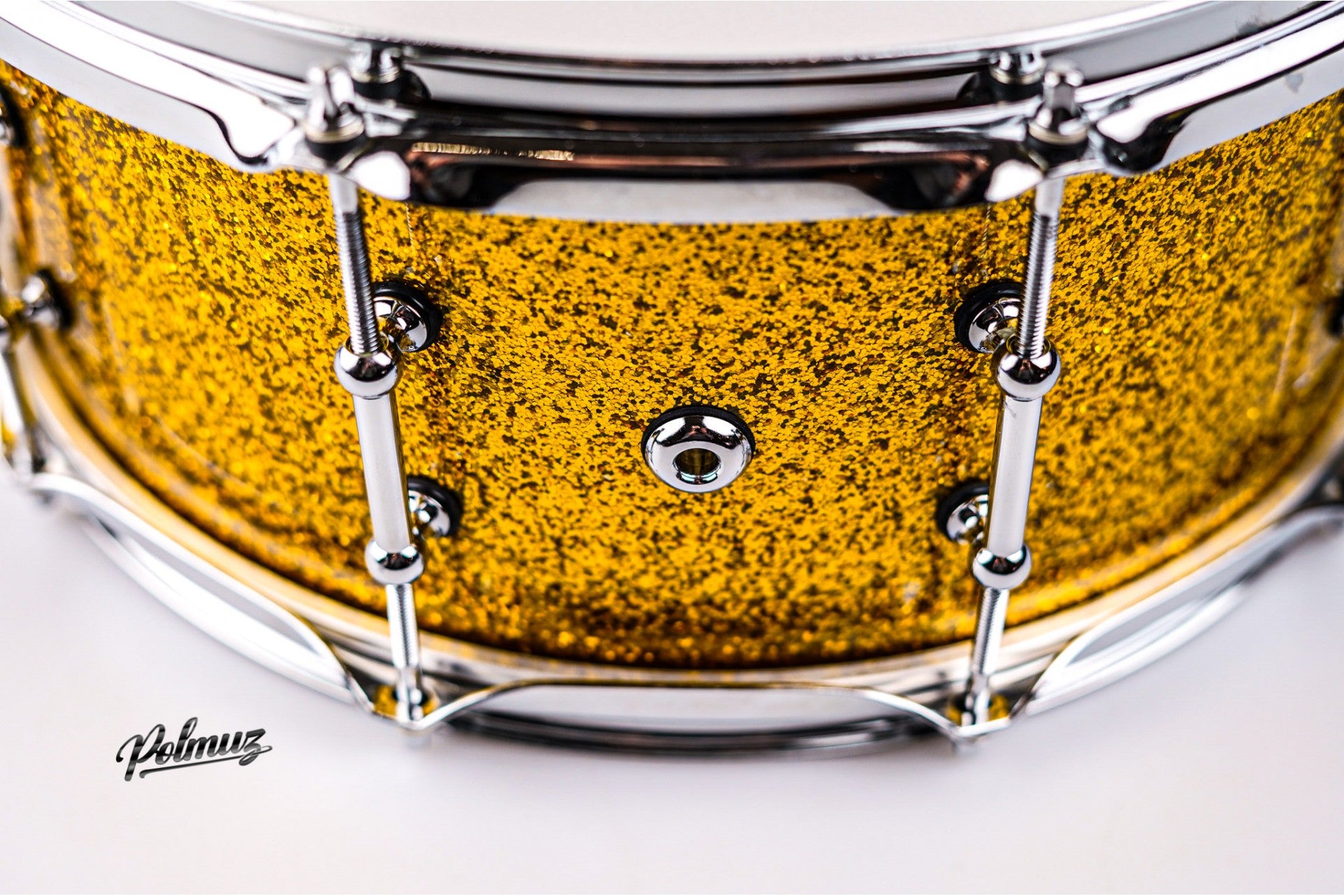 Polmuz Walnut Snare 14x6.5  Gold Sparkle WARP — zdjęcie 11