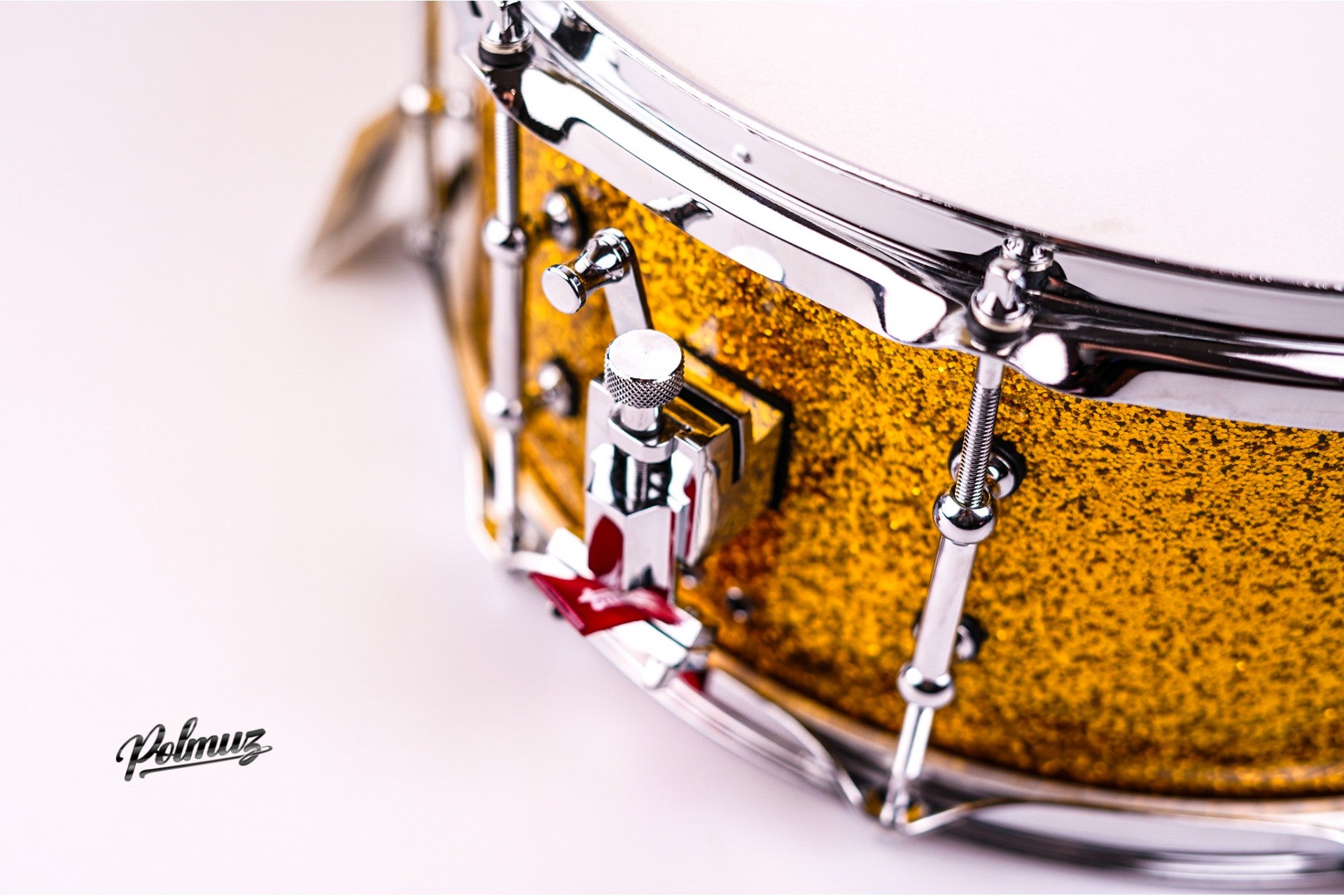Polmuz Walnut Snare 14x6.5  Gold Sparkle WARP — zdjęcie 10